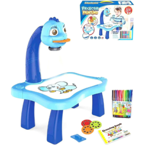 Child Learning Desk With Smart Projector, Kids Educational Painting Table Light Music Children Projection Drawing Playset Table, Birthday Gift For Boys Girls