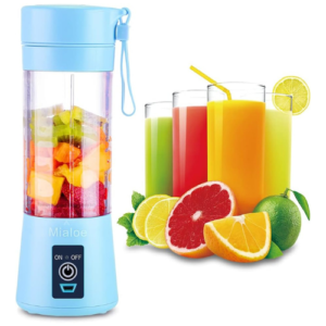 Portable 6 Blades in 3D Juicer Cup, Rechargeable Juice Blender Magnetic Secure Switch Electric Fruit Mixer for Superb Mixing