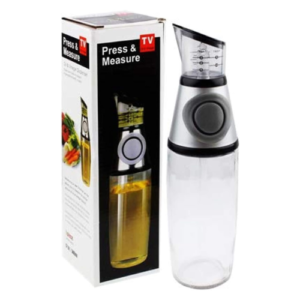 Press And Measure Oil And Vinegar Dispenser - Transparent