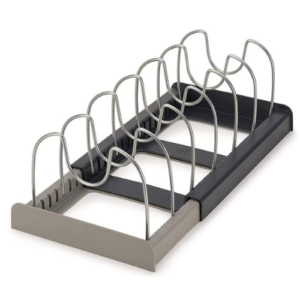 Pan Pot Lid Rack Organizer, Kitchen 7 Tiers Adjustable Stainless Steel Compartments