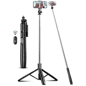 71" Phone Tripod & Selfie Stick, All in One Extendable Cell Phone Tripod with