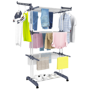 HOMIDEC Clothes Drying Rack, Oversized 4-Tier(67.7" High) Foldable Stainless Steel