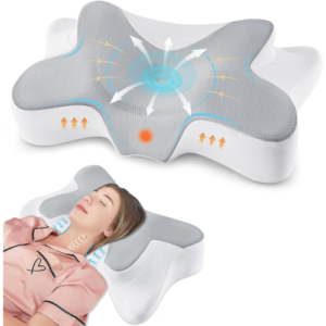 【Savior of Insomnia】Good sleep is a reachable dream. The proven ergonomic contour design of DONAMA cervical memory foam pillow follows the natural curve of the body. It is a pillow for neck and shoulder pain that could help patients with cervical spondylosis relieve fatigue and discomfort during sleep. It supports your back, head and neck correctly, makes you feel sleepy soon after lying down and quickly get into deep sleep. 【For All Sleeping Positions】This cervical neck traction pillow provides two different heights to choose. Our king size pillows are specially designed for different sleeping postures, it could be a back, stomach or side sleeper pillow. Since DONAMA produce neck pillows for pain relief sleeping, they could provide you with better quality and comfortable sleep and ensure you never wake up with any shoulder, back or neck pain again. 【100% Premium Safety Memory Foam】The bed pillow that will make you feel comfortable and secure is DONAMA. This orthopedic support pillow is made of high-density, slow-rebound and odorless memory foam. Its pillow core is soft and comfortable, and can adjust its shape according to the sleeping postures. It is certified by CertiPUR-US and meets strict safety and quality standards. If you are looking for a high-quality cervical pillow, this will be a good choice. 【Cool Skin-friendly Pillowcase】The ice silk pillowcase keeps you cool and comfortable, reducing stuffiness. The cooling pillow cases are made of breathable fiber fabric that fits perfectly with our skin, allowing you to fall asleep faster and deeper. It is worth mentioning that this skin-friendly pillowcase is removable and machine washable. Sleep on DONAMA bed pillows to enjoy the peace of sleep and welcome a new day. 【Best Gift Choice】DONAMA bed pillows would be a no-hassle gift choice. Send quality sleep to the people you love. It suits almost everyone by its 2 heights and multifunctional shape. This cervical neck pillow could be pillow for side sleepers, pillow for back sleeper, pillow for stomach sleeper.It's a perfect pillow gift for men, women, dad, mom, friends and family. It could be a nice gift choice for Christmas, Thanks giving day, Valentine's Day, Father's Day, Mother's Day.