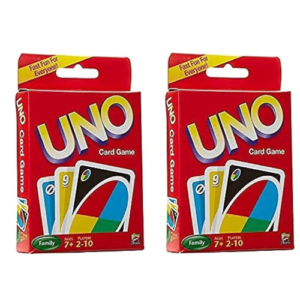 Uno is the card game that’s easy to pick up and impossible to put down! All it takes to win is a little coordination between colors (red green blue and yellow) and numbers Don’t forget to yell 'Uno' when you have but one card remaining! The first player to get rid of all their cards wins the game! Uno is the card game that’s easy to pick up and impossible to put down! All it takes to win is a little coordination between colors (red green blue and yellow) and numbers Don’t forget to yell 'Uno' when you have but one card remaining! The first player to get rid of all their cards wins the game! UNO is the card game that’s easy to pick up and impossible to put down! All it takes to win is a little coordination between colors (red, green, blue, and yellow) and numbers. Don’t forget to yell 'UNO' when you have but one card remaining! The first player to get rid of all their cards wins the game!